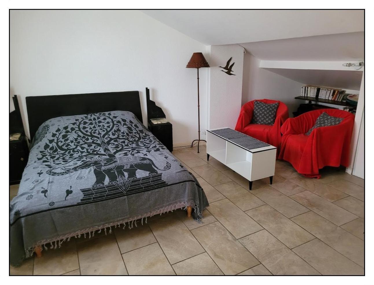 Beziers Studio Terrasse Bagian luar foto