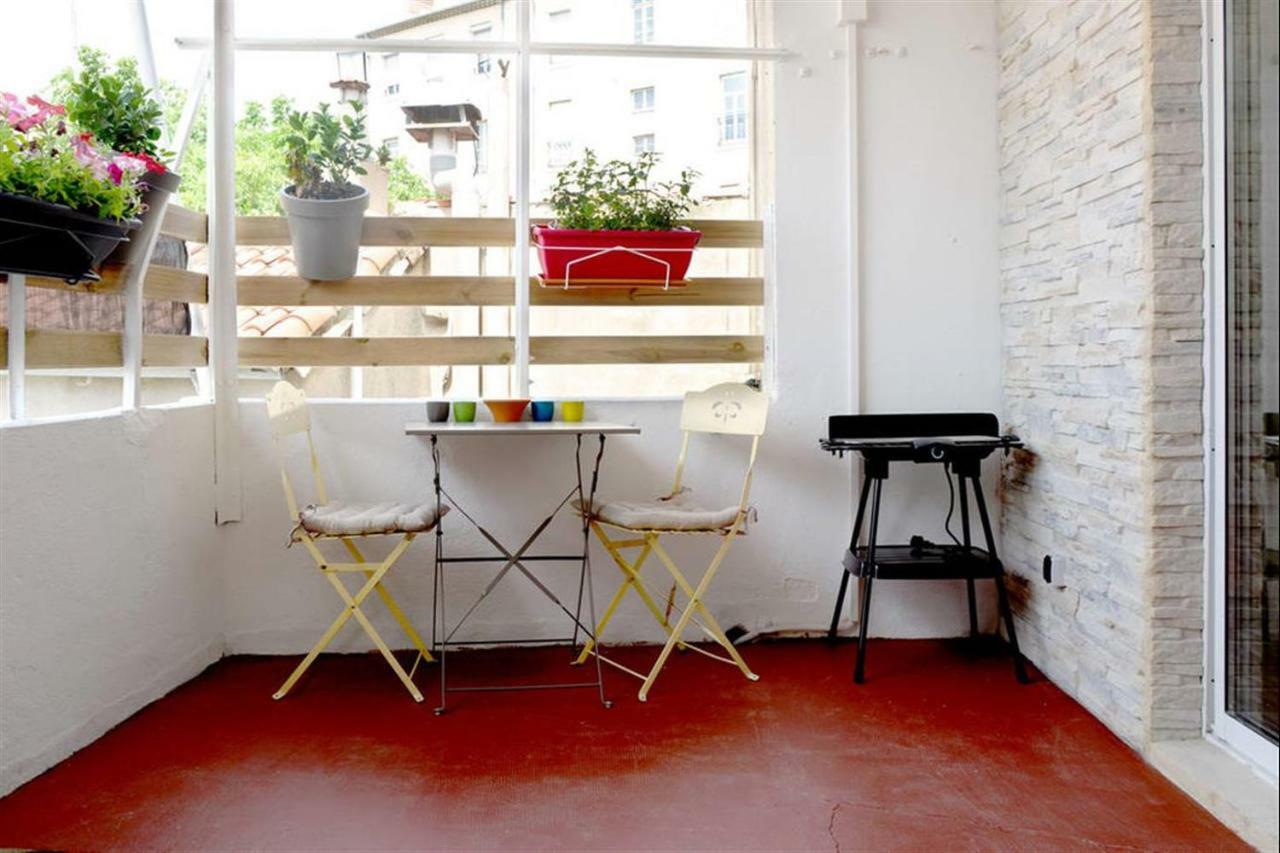 Beziers Studio Terrasse Bagian luar foto