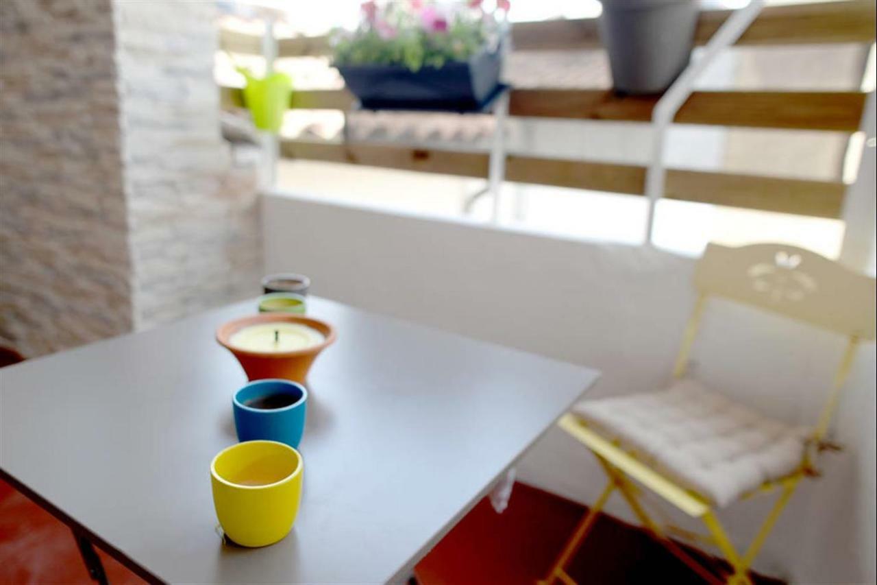 Beziers Studio Terrasse Bagian luar foto
