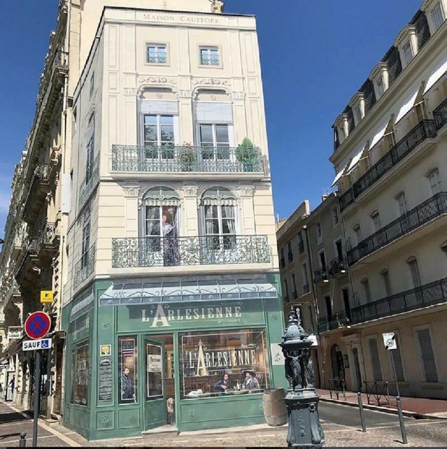 Beziers Studio Terrasse Bagian luar foto