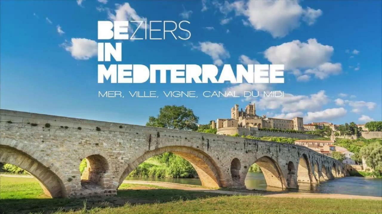 Beziers Studio Terrasse Bagian luar foto